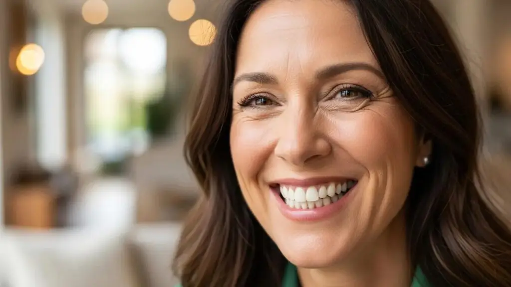 Smiling person showcasing confidence with full mouth dental implants
