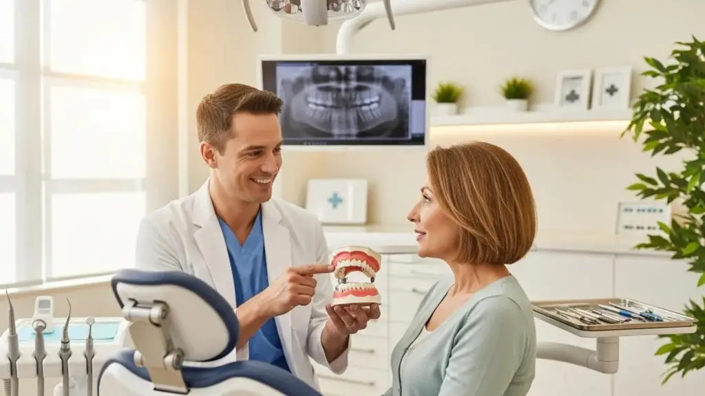 Dental consultation for full mouth dental implants in a welcoming office environment