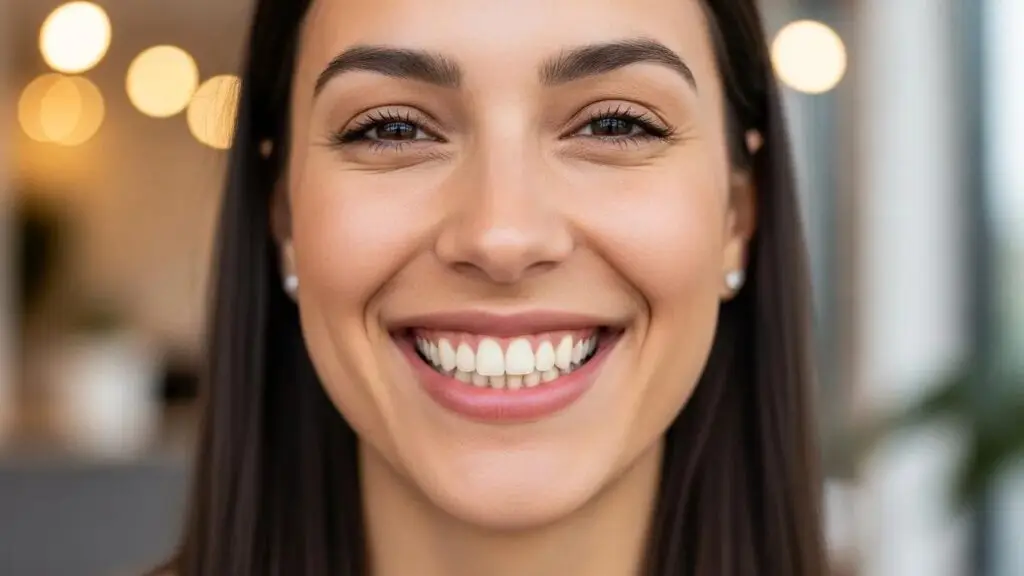 Smiling person showcasing full mouth dental implants, highlighting transformation and confidence